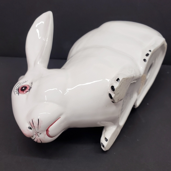 Antique COSTA Majolica Rabbit Bunny Porcelain Ceramic Farmhouse Decor EASTER - Picture 8 of 16